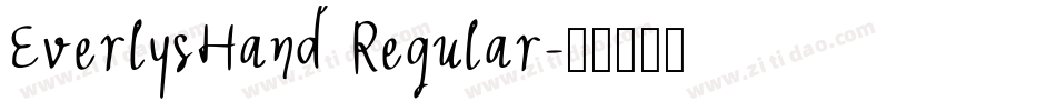 EverlysHand Regular字体转换